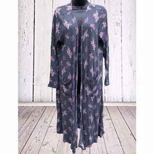 ❤️2/$22❤️LulaRoe | Floral Sarah Cardigan | Large
